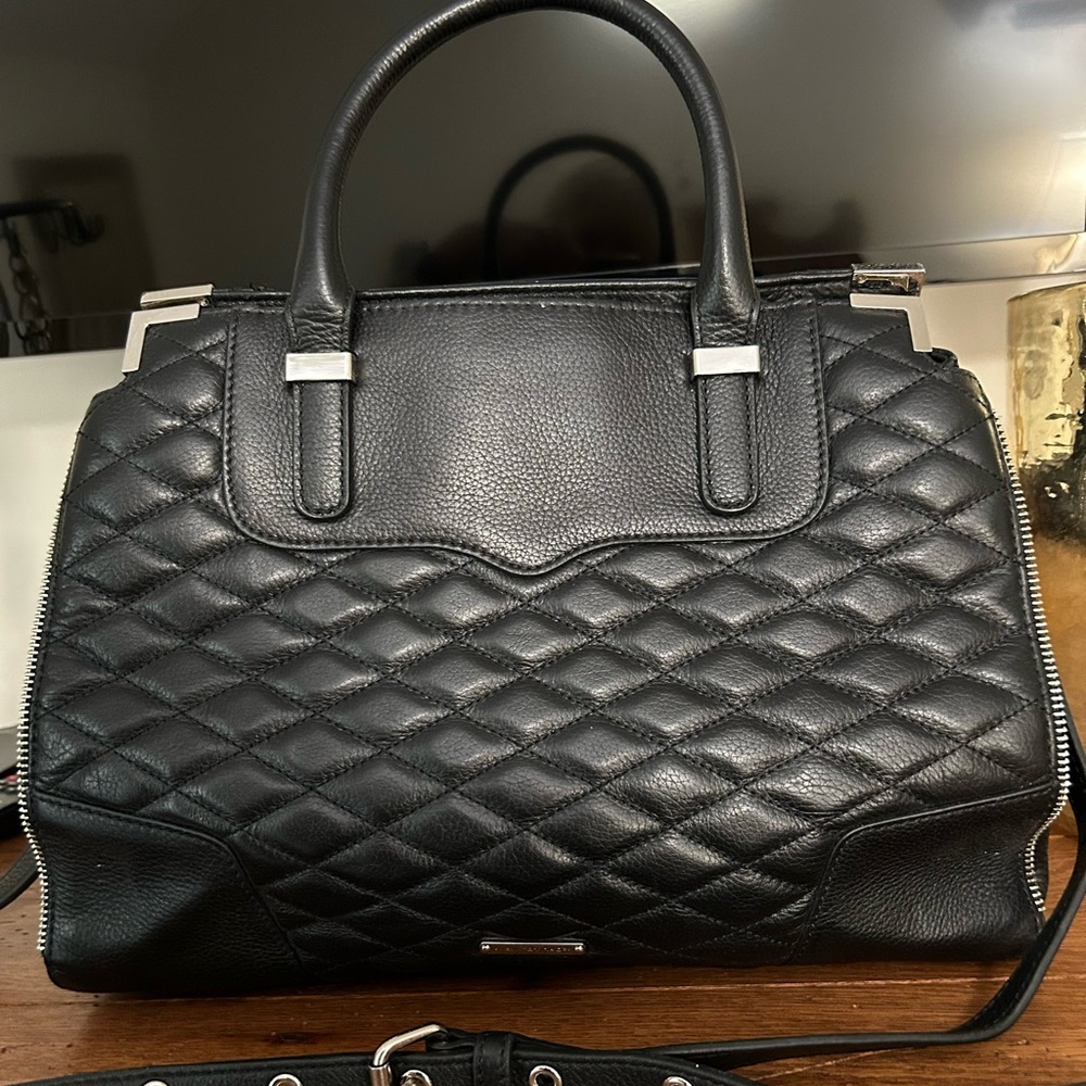 Rebecca Minkoff Black Quilted Leather Handbag